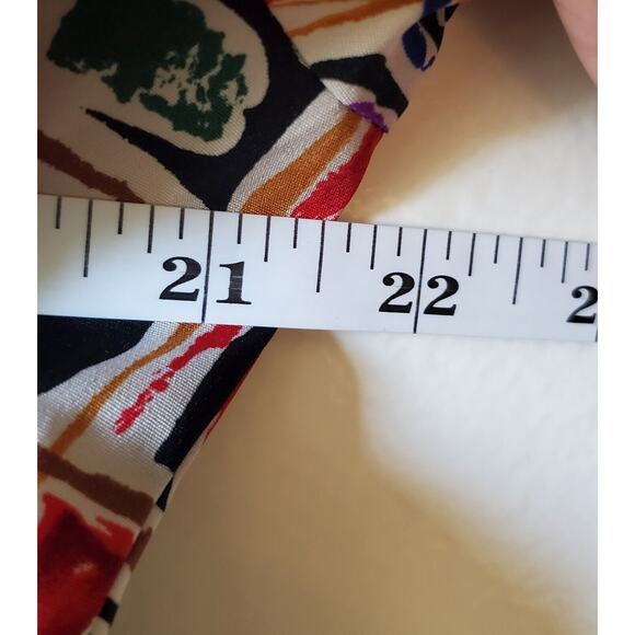 Vtg Yves St. Clair Long Sleeve Button Blouse Women's Size 12 Colorful Work - Picture 8 of 9